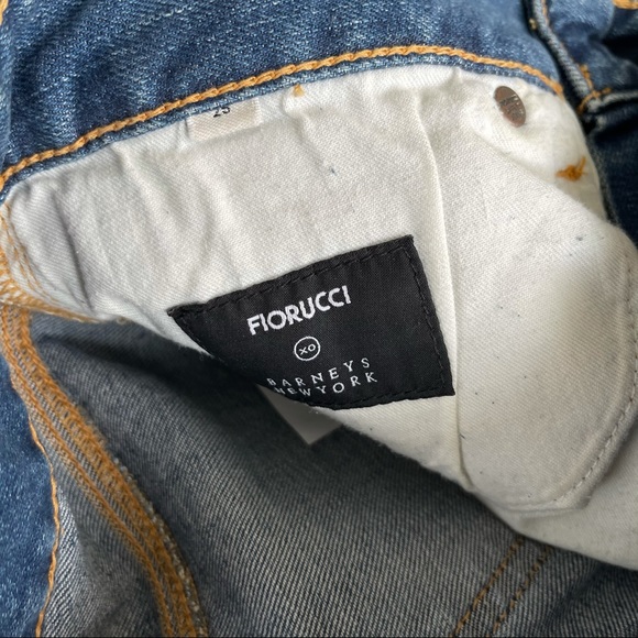 Fiorucci 5 Pocket Capri Cropped Frayed Denim Jeans - Picture 5 of 6